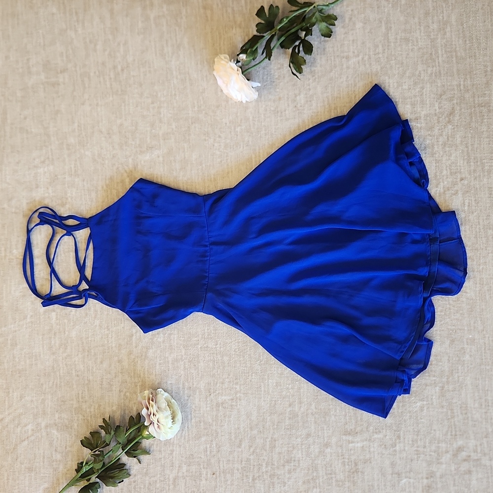 Strappy Lulus Cobalt Blue Mini Dress 💎